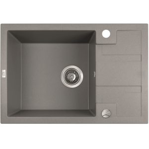 CHIUVETA GRANIT GRI SRB 513T(1C 1/2P) 650X440X215 CU SIFON LAVEO (1/1) (101322)