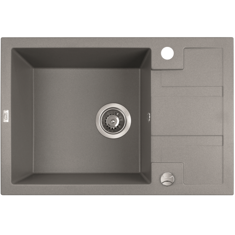 CHIUVETA GRANIT GRI SRB 513T(1C 1/2P) 650X440X215 CU SIFON LAVEO (1/1) (101322)
