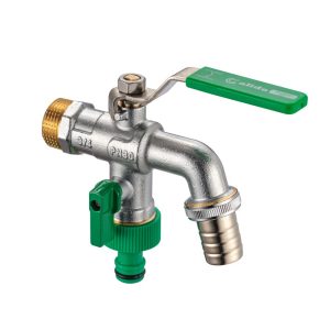 CALIDO-GARDEN BIS - ROBINET DUBLU SERVICIU 3/4"x3/4"x20 + 2 CONECTORI(FURTUN + QUICK), PN30 ARKA (1/28) (101351)
