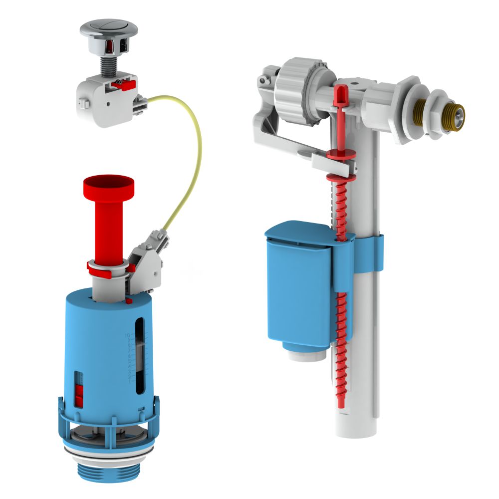 MECANISM WC 2BUTOANE 3/6L CU ROBINET FLOTOR MFS-01 SANOBI (1/12) (102030)