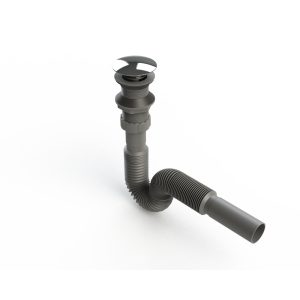 SIFON CLICK-CLACK 1 1/4 DOP INOX, CU FLEXIBIL JOLLY FLEX 32mm SANOBI (1/100) (109917)