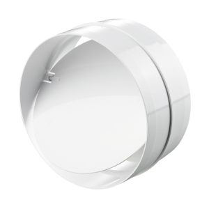CONECTOR  TUB VENTILATIE PVC 100mm, CU CLAPETA ANTIRETUR, ALB, VENTS (1/20) (110004)