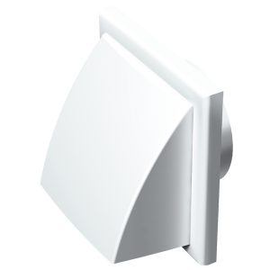 GRILA VENTILATIE ANTIPLOAIE PVC, (154x154) DIAM.100mm, ALB, VENTS (1/4) (110008)