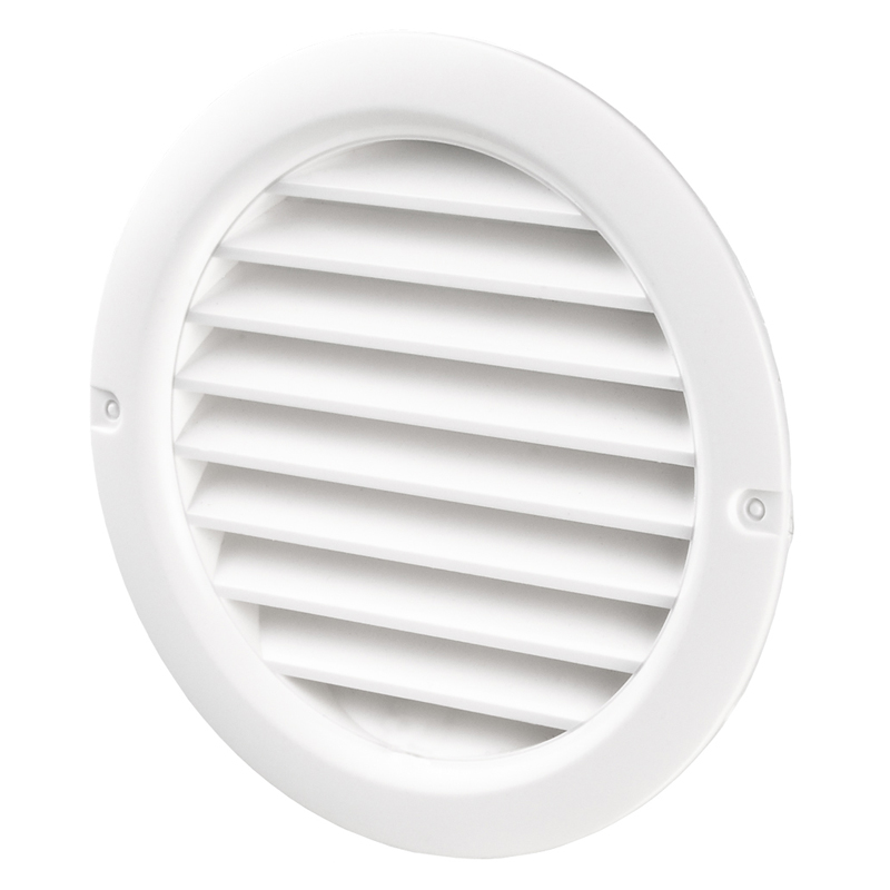 GRILA VENTILATIE ROTUNDA, PVC, DIAM. 150 MM,PLASA INSECTE, ALB , VENTS (1/30) (110016)