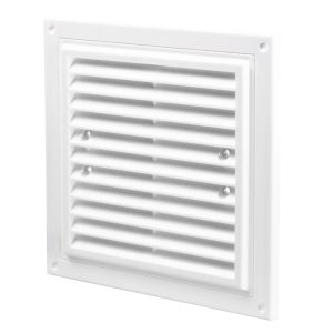 GRILA VENTILATIE, PVC, 150X150mm, (FARA plasa insecte), ALB, VENTS (1/150) (110017)