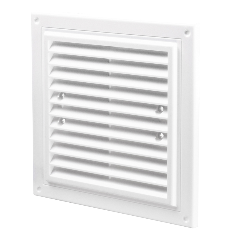 GRILA VENTILATIE, PVC, 150X150mm, (FARA plasa insecte), ALB, VENTS (1/150) (110017)