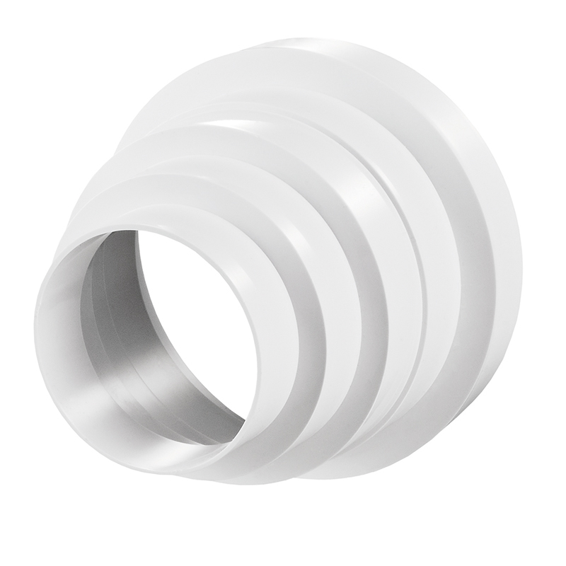 REDUCTIE VENTILATIE PVC 80-100-120-125-150mm, ALB, VENTS (1/18) (110022)