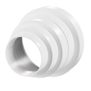 REDUCTIE VENTILATIE PVC 80-100-120-125-150mm, ALB, VENTS (1/18) (110022)
