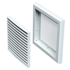 GRILA VENTILATIE, PVC, 150X150mm, PLASA INSECTE, ALB, VENTS (1/150) (110482)