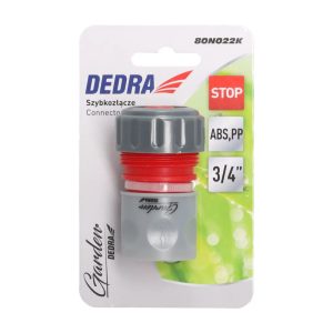 CONECTOR FURTUN CU OPRITOR 3/4" (Blister) , DEDRA (1/50) (110874)