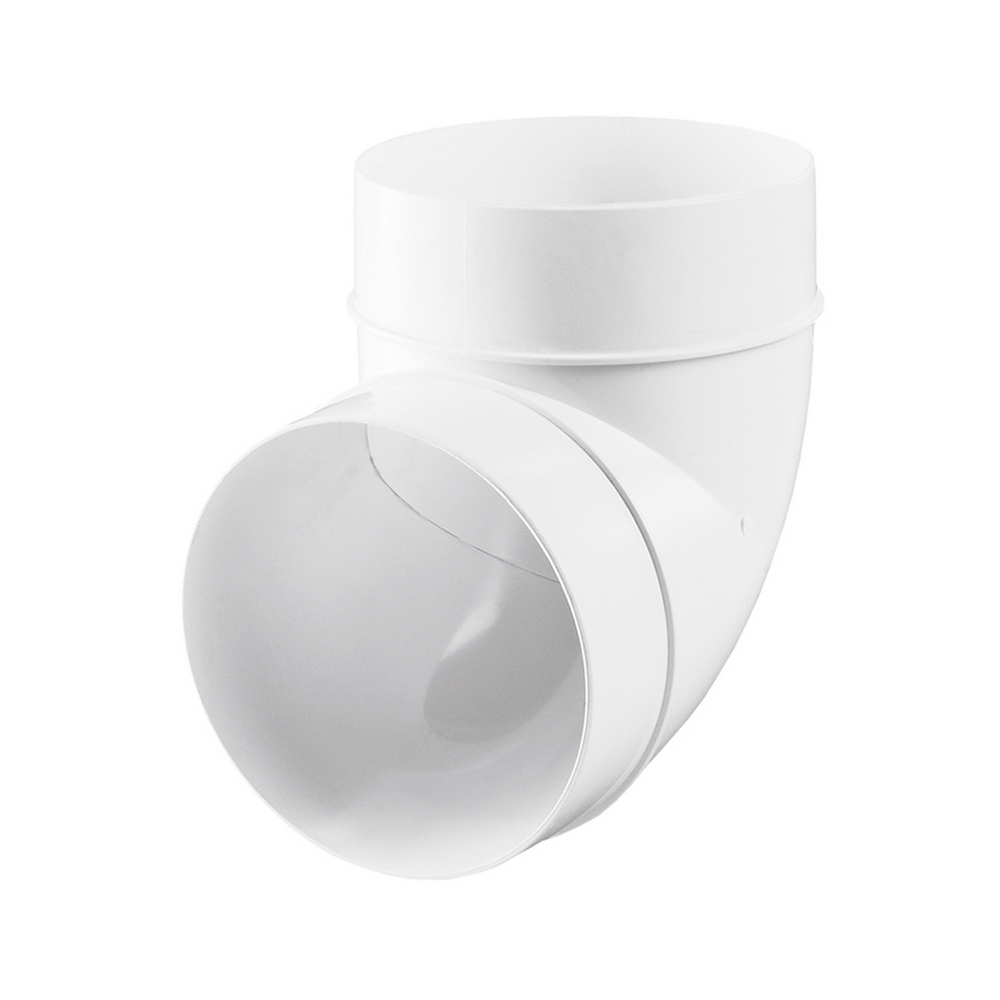 COT VENTILATIE PVC 125mm, 90 grade, ALB, VENTS (1/14) (112656)