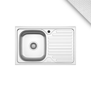 CHIUVETA INOX 1101.MSL 80x50 1C1P ST.LN SANOBI (1/10) (21117)