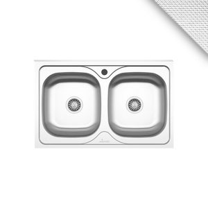 CHIUVETA INOX 1102.ML 80x50 2C SANOBI (1/10) (34385)