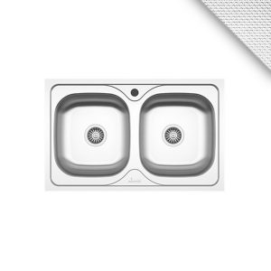 CHIUVETA INOX 2232.BL-XXL 800x500 2C LN SANOBI (1/10) (36914)