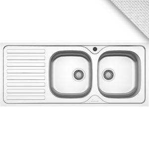 CHIUVETA INOX 2411.B2DL 116x50 2C1P DR.LN SANOBI (1/5) (37142)
