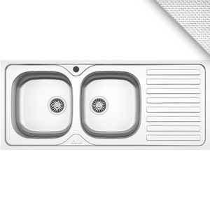 CHIUVETA INOX 2411.B2SL 116x50 2C1P ST.LN SANOBI (1/5) (37143)