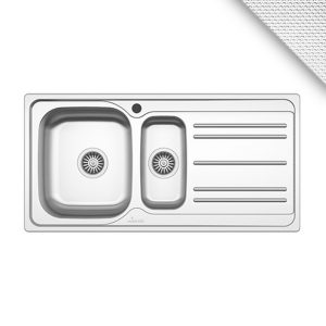 CHIUVETA INOX 2511.B1-1/2SL 1000x500 11/2C1P ST.LN SANOBI (1/5) (45591)