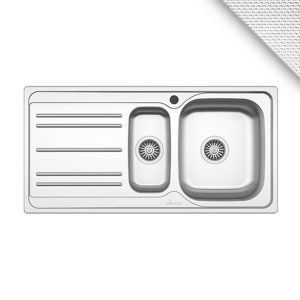 CHIUVETA INOX 2511.B1-1/2DL 1000x500 11/2C1P DR.LN SANOBI (1/5) (45592)