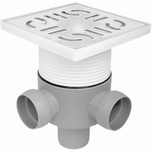 SIFON PARDOSEALA CU INALTATOR INOX 100 1E VERT. Ø50-2I Ø40 90 (VO) MASTERDYNE (1/1) (49078)