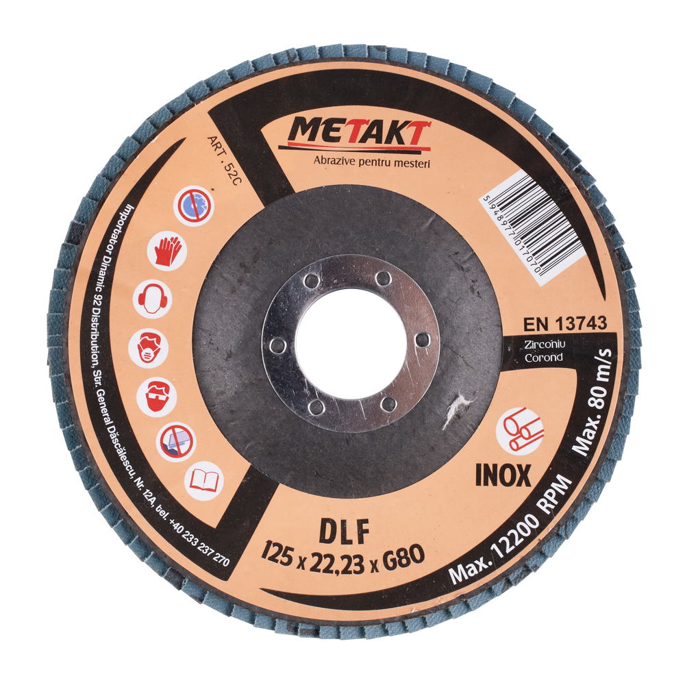 DISC LAMELAR FRONTAL DLF 125x22 P80 METAKT (52C)(10/10) (64326)