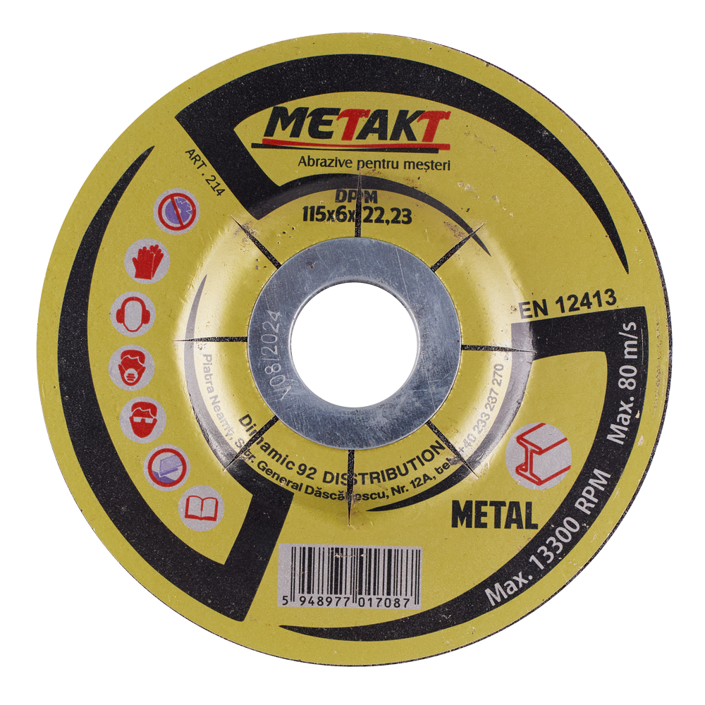DISC POLIZARE METAL DPM 115x6 METAKT (214)(10/100) (64679)