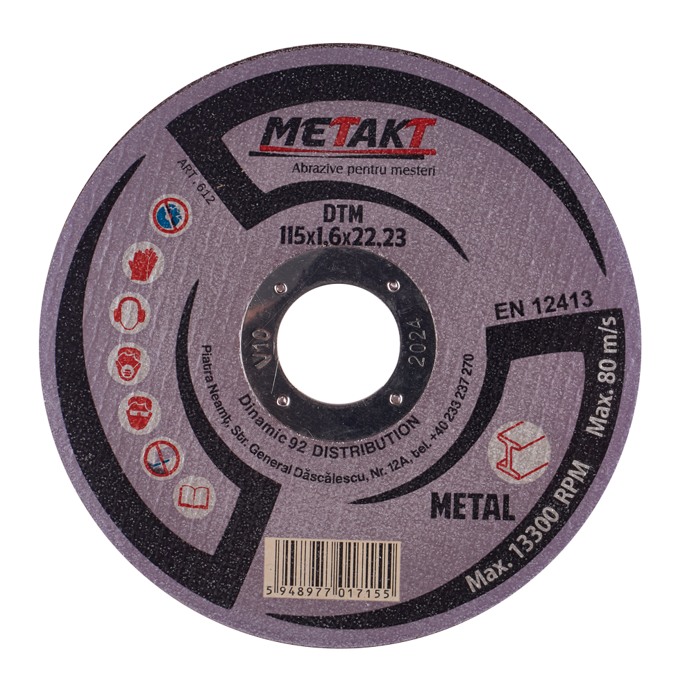 DISC TAIERE METAL DTM 115x1,6x22 METAKT (612)(10/100) (64698)