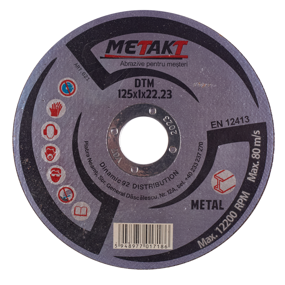 DISC TAIERE METAL DTM 125x1x22 METAKT (621)(10/100) (64701)