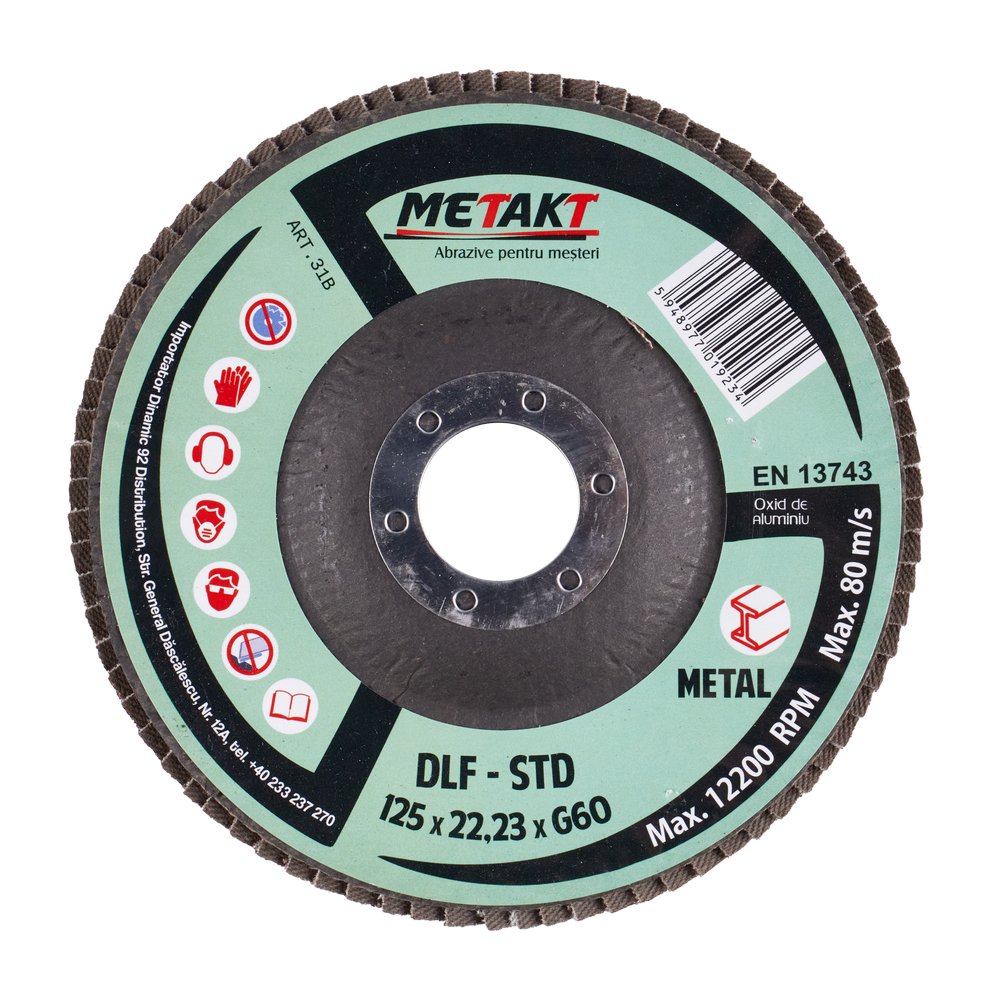 DISC LAMELAR FRONTAL STANDARD DLF-STD 125x22 P60 METAKT (31B)(10/10) (71518)