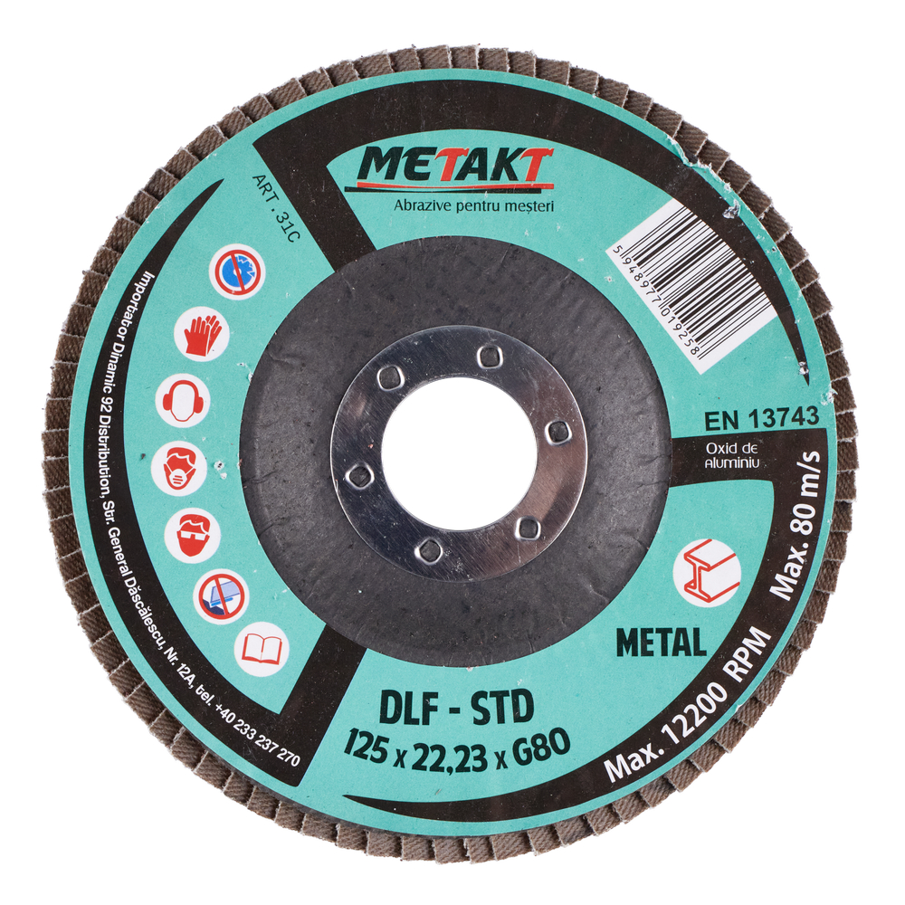 DISC LAMELAR FRONTAL STANDARD DLF-STD 125x22 P80 METAKT (31C)(10/10) (71523)