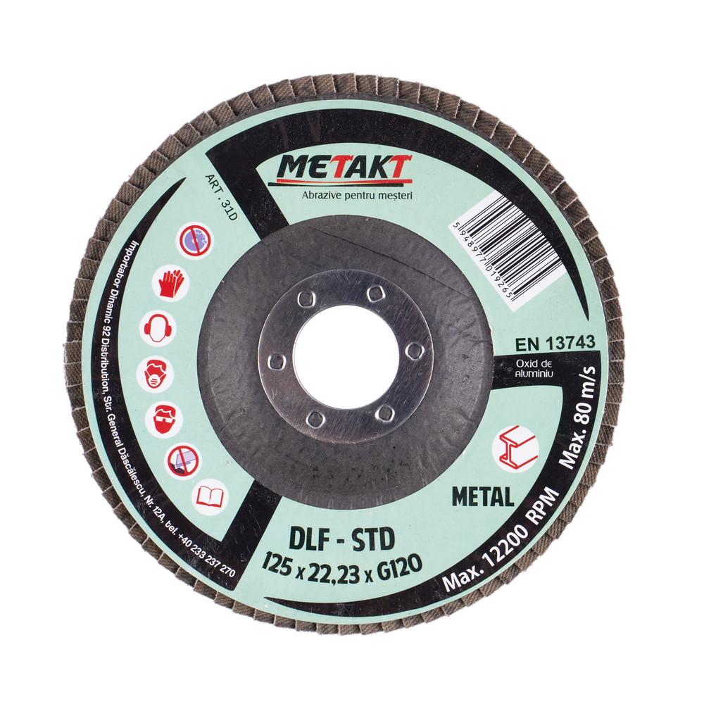 DISC LAMELAR FRONTAL STANDARD DLF-STD 125x22 P120 METAKT (31D)(10/10) (71526)