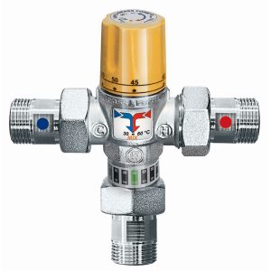 VANA TERMOSTATICA REGLABILA CU 3 CAI PENTRU SISTEME SOLARE 3/4" (30-60°C) BRASS FORM (1/10) (96277)
