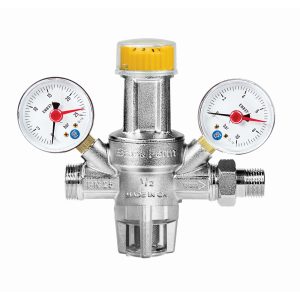 REDUCTOR PRESIUNE APA 1/2" PN25 REGLABIL 0.5-6.5 BAR CU MANOMETRE 10 SI 25 BAR BRASS FORM (1/10) (96302)