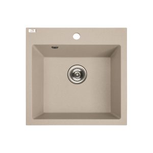 CHIUVETA GRANIT BEJ SRA 410T(1C PATRATA) 490X490X215 CU SIFON LAVEO (1/1)(99731)