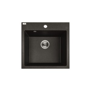 CHIUVETA GRANIT NEAGRA SRA 710T(1C PATRATA) 490X490X215 CU SIFON LAVEO (1/1) (99732)