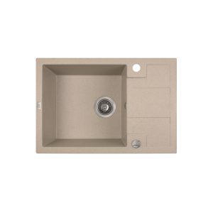 CHIUVETA GRANIT BEJ SRB 413T(1C 1/2P) 650X440X215 CU SIFON LAVEO (1/1) (99733)