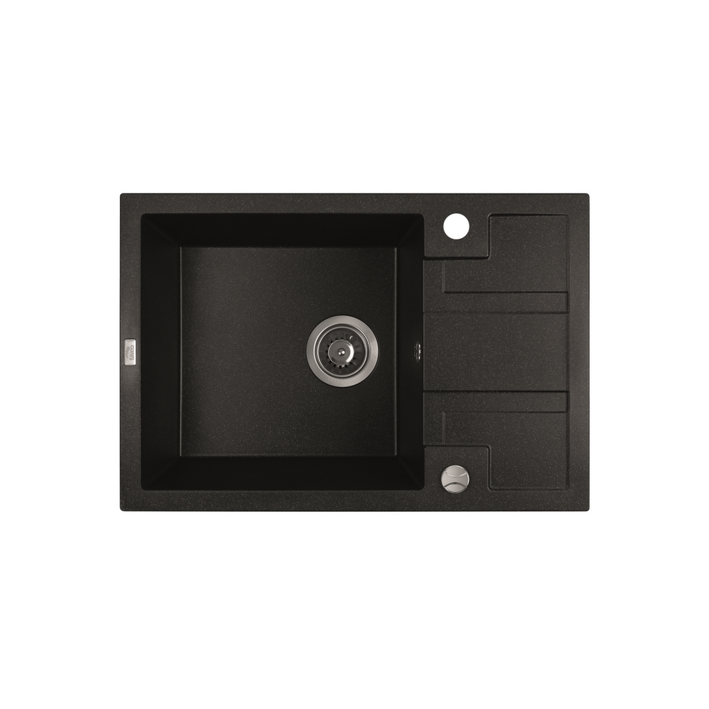 CHIUVETA GRANIT NEAGRA SRB 713T(1C 1/2P) 650X440X215 CU SIFON LAVEO (1/1) (99734)