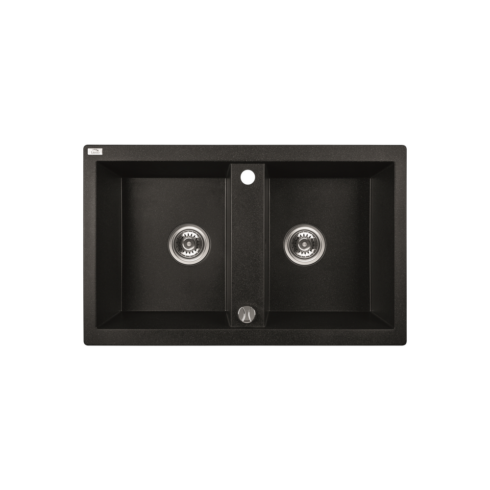 CHIUVETA GRANIT NEAGRA SRB 720T(2C) 780X480X185 CU SIFON LAVEO (1/1) (99738)
